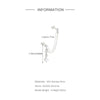 Silver 1pc Water Drop Zirconia Tassel Chain Two Stud Earrings For Women Hypoallergic Jewelry - Image 2