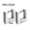 1 Pair Punk Stainless Steel Triangle Earrings Women Men Ear Piercing Geometric Stud Earrings Push-Back Clip Unisex Party Jewelry - Image 12