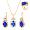 3Pcs Silver Oval Cut Cubic Zirconia Necklace Earrings Rings Set Banquet Daily Date Jewelry Set Gift for Women Girls Her - Image 8