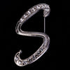 Crystal Rhinestone 26 Letters Women Collar Brooch Pin Corsage Bouquet Jewelry - Image 24