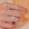 Silver Single Zircon Bead Choker Necklace For Women Classic Jewelry Light Accessories - Image 2