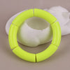 Colorful Acrylic Tube Bead Bangle with Elastic Fit - Image 43