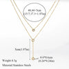 316L Stainless Steel Geometric Pendant Necklace with Colorful Crystal Accents - Image 35