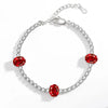 Light Silver Bright Oval Fire Zircon Women's Bracelet - Image 10