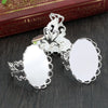 18x25mm 5pcs Antique Silver Bronze Plated Mixed Styles Oval Adjustable Ring Settings Blank/Base - Image 8