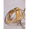 60mm 316L Stainless Steel Round Smooth Bracelet Bangle Women Minimalist Gold Color Texture Charm Jewelry - Image 6