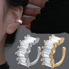 1Pc Irregular Square Zircon Ear Clip Earrings for Women Geometry Ear Cuff Party Gold Silver Color Earring Jewelry Gifts - Image 1