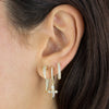 Crmya Unique Gold Silver Colors Cubic Zirconia CZ Tusk Ear Jacket Stud Earrings For Women Pave Double Spike Earring Jewelry - Image 3