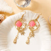 Boho Ocean Style Shell Starfish Drop Earrings For Women Retro Zircon Seashell Star Conch Dangle Earring Beach Party Jewelry - Image 2