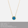 Stainless Steel Birthstone Pendant Necklace with 38 cm Chain and 5 cm Extension - Image 7