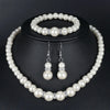 3Pcs/set Pearl Jewelry Women'S Necklace Earrings Bracelet Three-Piece Set For Mother Gift Beautiful Wedding Photo Accessories - Image 8