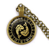 12 Constellation Scorpio Sagittarius Capricorn Aquarius Pendant Antique Bronze Necklace Glass Dome Zodiac Jewelry For Gift - Image 10