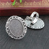 18x25mm 5pcs Antique Silver Bronze Plated Mixed Styles Oval Adjustable Ring Settings Blank/Base - Image 12