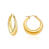 Punk Golden Plated Stainless Steel Reticulate Rhombus Hoops Earrings For Women Anti-Allergic Temperament Jewelry - Image 19