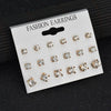 Korean Women Earrings 12 Pair/Set Beige White Pearl Simple Earrings Wedding Jewelry For Gift Valentine's Day gift - Image 20