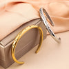 Korean Style Pentagram Sparkling Zircon Open Stainless Steel Bracelet,Women's Hand Accessories - Image 4