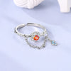 Silver Ring Sparking Rose Fire Dragon Firefly Open Rings For Women Girls Birthday Anniversary Party Gifts - Image 4