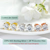 Test Passed Studs Earrings for Men Women Silver Platinum Plated Bride Wedding Lab Diamond Studs - Image 2
