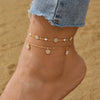 Elegant Daisy Flower Anklet with Handmade Pearl Chain Anklets for Women Summer Beach Sandals Accessories Bracelet on The Leg - Image 1