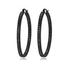 9 Tone Rose Gold Silver Plated Black Hoop Earrings Stainless Steel CZ Crystal Big Round Circle Rock Punk Fully-Jewelled - Image 16