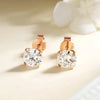 Plated Stud Earrings for Women Men Sparkling Classic Bridal Jewelry Silver Rose Gold Earring - Image 3