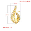 Golden Plated Brass Bracelet With Zirconia Earrings And Ring Collection Style Ladies Jewellery - Image 4