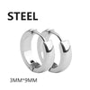 1Pair Punk Stainless Steel Round Circle Hoop Earrings For Men Women Not Fade Ear Rings Hip Hop Male Jewelry - Image 7