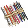 Leather Bracelet for Women Men Adjustable Double Wrap Wristband with Gold Plated Buckle Jewelry Multiple Colors - Image 4