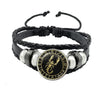 12 Constellation Bracelet Scorpio Sagittarius Capricorn Aquarius Black Rope Leather Button Bracelet Zodiac Jewelry For Gift - Image 2