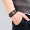 Tiger Eye Stone Men's Wristband Bracelet Hand-woven Multi-Layer Braided Leather Bangles Stainless Steel Jewelry - Image 5
