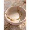 Chic Stainless Steel Love Double Layer Anklet Gold Plated Metal Sweet Jewelry Gift For Women - Image 3