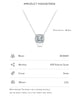 Modian Real 925 Sterling Silver Exquisite Square Shiny Zirconia Pendant Clear CZ Chain Necklace for Women Wedding Fine Jewelry