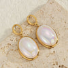 Shell Imitation Pearl Necklace Earring Ring Jewerly Set for Women Girl Stainless Steel Valentine's Day Gift - Image 11