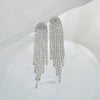 Fyuan Long Tassel Drop Earrings for Women Black Gold Silver Color Rhinestone Dangle Earring Wedding Party Jewelry - Image 13