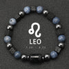 12 Constellation Blue Coral Lava Stone Stone Beads Bracelet For Men Couple Rope Friendship Zodiac - Image 17