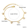 Blue Stone Anklets for Women Bracelet on Leg Stainless Steel Women's Chain Anklets Wedding Party Jewelry - Image 5
