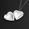 Silver Color Love Heart Photo Frame Pendant Necklace For Women I Love You Flower Pattern Heart Openable Locket Necklace Jewelry - Image 6