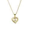 A-Z English Letter Initial Necklace Gold Plated Necklace Micro Setting Zircon Heart Necklace for Women - Image 7
