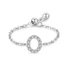 Silver 26 English Letters Adjustable Chain Finger Rings For Women Wedding Anniversary Jewelry - Image 13