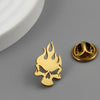 Classic Skull Fire Symbol Brooches for Men Punk Stainless Steel Danger Sign Badge Pin Brooch Hip Hop Rock Party Accessories - Image 8