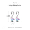 Butterfly Hoop Earrings with Colorful Cubic Zirconia - Image 30