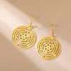 Hekate Wheel Dangle Earrings Stainless Steel Triple Moon Strophalos Hecate Goddess Wiccan Magic Amulet Jewelry - Image 5