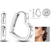 Silver Hoop Earrings For Woman Zircon Heart Shape Star Eardrop Earring Jewelry - Image 54