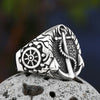 Stainless Steel Classic Bumps Signet Ring Navy Ship Shape Anels For Men Women Boat Jewelry Party Gift - Image 4