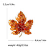 Crystal Enamel Maple Leaf Brooch Pin for Women Plant Corsage Badge Wedding Jewelry Gifts - Image 6