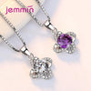 Women Bridal Jewelry Sets Silver Zircon Austrian Crystal Necklace Pendent/Earring/Chain/Bracelet - Image 2