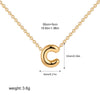 Tiny Gold Color Bubble Balloon Initial Letters Charms Chocker Necklaces for Women Single Alphabet Chains Personalized Jewelry - Image 32