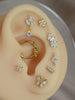 1Piece 16G Titanium Steel CZ Leaf Bee Piercing Lip Labre Studs Tragus Helix Cartilage Couch Lobe Earrings Body Jewelry For Women - Image 5