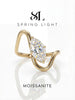 Diamond Curve Marquise Engagement Ring For Women Wedding Jewelry - Image 1