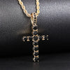 Cubic Zirconia Cross Pendant Necklace on Twisted Chain 60cm - Image 17